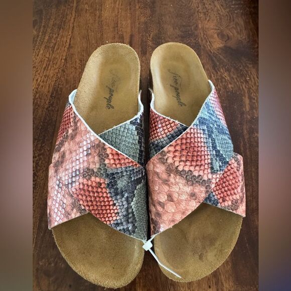 NEW Free People Sidelines  platform sandals candy snake size 39 US 9 - Picture 4 of 7
